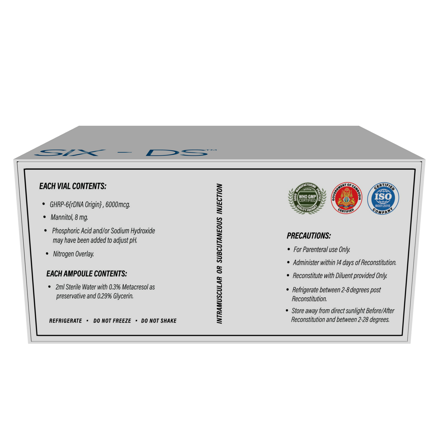 GROSIX-DS(GHRP-6): Powerful GHRH for Growth, Performance, recovery and Anti ageing. GRHELIN for bigger Diet and Massive Bulk.