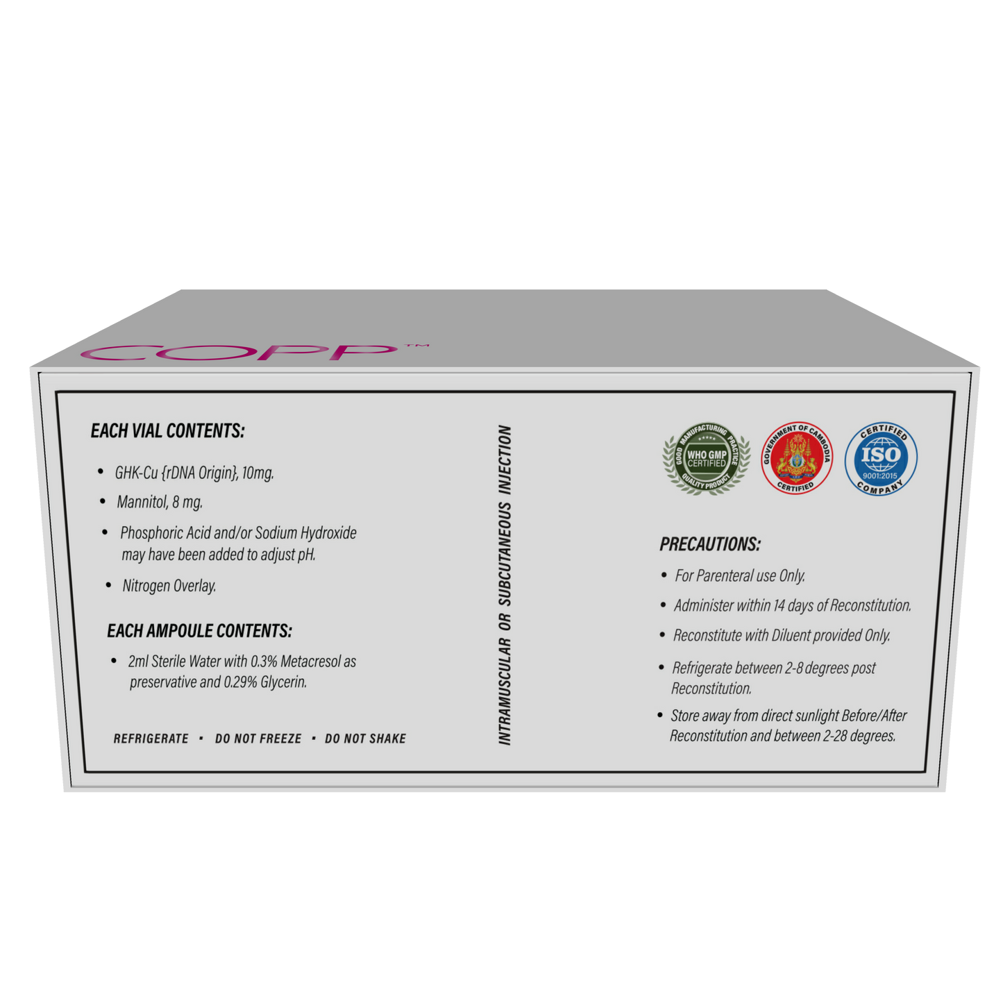 BEUCOPP ( GHK-Cu): Most powerful Anti ageing effects by enhancing collagen and elastin production.