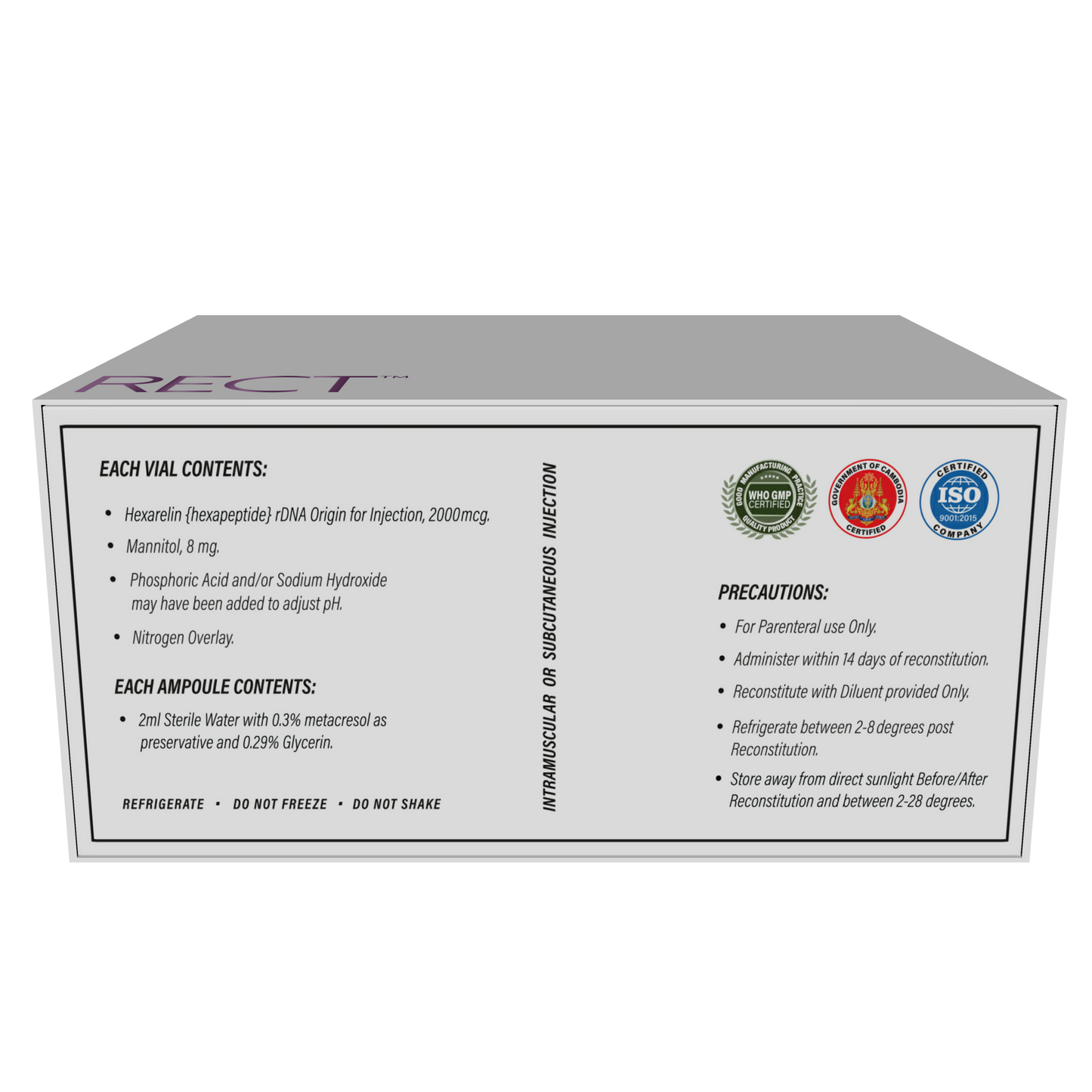 Hexarect ( Hexarelin) : Strongest GHRH for highest hGH Stimulation. Better performance, More Growth, Super Fast Recovery and Anti Ageing.