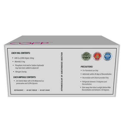 BEUCOPP ( GHK-Cu):  Most powerful Anti ageing effects by enhancing collagen and elastin production.